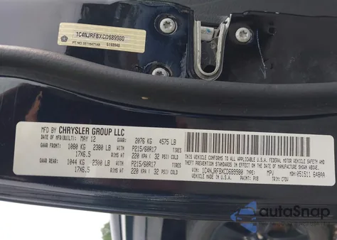 2012 Jeep Patriot Latitude z USA, uszkodzony, nr VIN 1C4NJRFBXCD689980